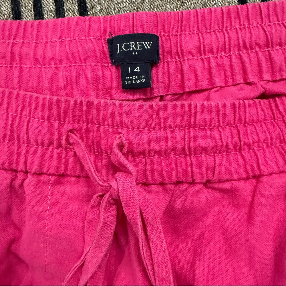 J. Crew Outlet Pink Linen Pants - Picture 2 of 2